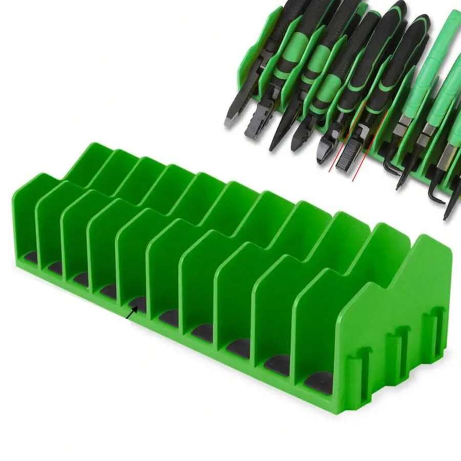 Práctico organizador de alicates, soporta hasta diez alicates, cajón de herramientas, organizador de herramientas resistente, estante de almacenamiento que ahorra espacio - Azul - Ver 1