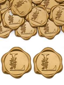 30/50pcs Letter Wax Seal Stickers, Gold Foil Self-Adhesive Wax Seal Stickers, Envelope Sealing Stickers, Gold Foil Stickers, Suitable For Thanksgiving Cards/Gift Wrapping/Wedding Engagement Party Invitations, Birthday Parties, Christmas And Other Occasions. - Bronze - View 20