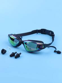 SHENYU Anti-UV Swimming Goggles With Earplugs & Nose Clip, Beach Essentials, Beach Accessories, Pool Float - Black - View 6