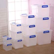 20L 26L 35L 45L Plastic Storage Box Boxes Lid, With Handles, With Wheels Food Toy Clothes Container Home Kitchen Office - White - View 3