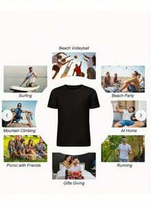 Mental Health Awareness Month People With Depression Anxiety T-Shirt Mental Health Awareness Month T-Shirt 100% Pure Cotton Gift For Men Women Dad Mom And Friends Large Sizes Are 1XL-5XL Black 180g Fabric Weight Pay Attention To Mental Health And Lif, Plus Size - 黑色 - 查看 5