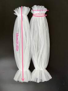 1pc Black Mesh Bubble Sleeve & 2pcs Elastic Bride Sleeve Covers Autumn Accessories