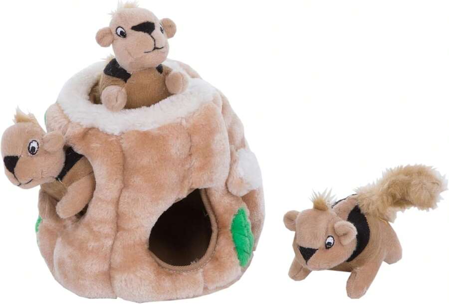 Outward Hound Hide A Squirrel Plush Dog Toy Puzzle, XL - sóc - Xem 1