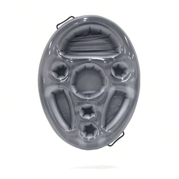 Inflatable Pool Party Tray - Durable PVC Material, Multipurpose Floating Drink Holder, Suitable For Beach And Pool Celebrations