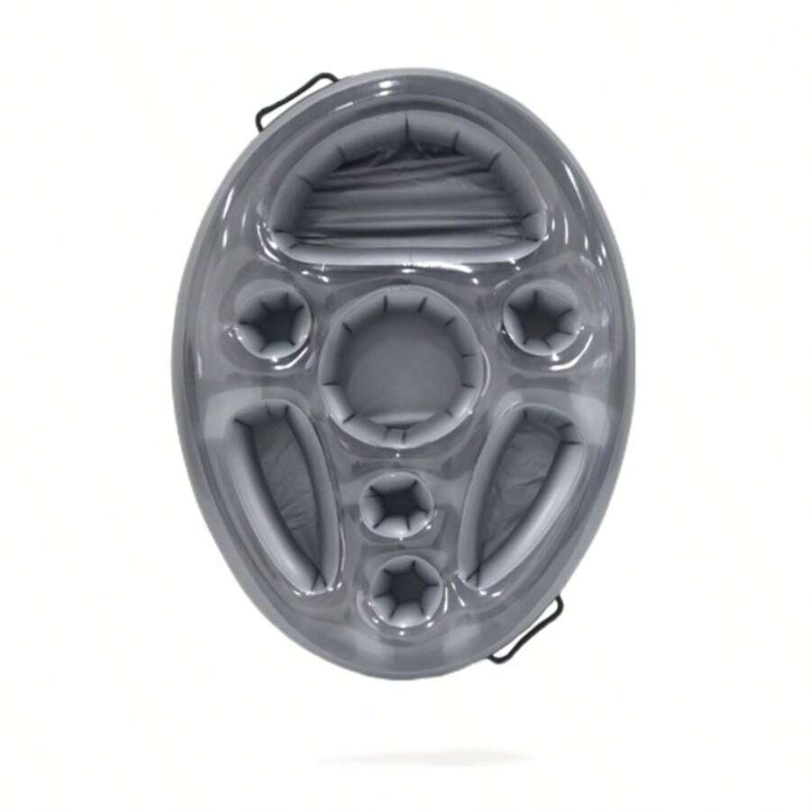 Inflatable Pool Party Tray - Durable PVC Material, Multipurpose Floating Drink Holder, Suitable For Beach And Pool Celebrations