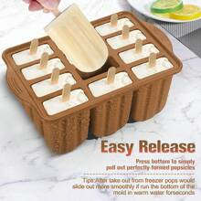 Silicone Popsicles Molds,Ice Pop Cream Mold Set Homemade Popsicle Maker  Para Paletas De Helado Kulfi , With 50 Sticks, 50 Bags,50 Wire Ties (Azure)