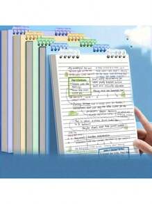 3 pezzi Quaderni A5 con spirali in pagine blu-verde, resistenti, con pagine imbottite, adatti per studenti, esami universitari, uso quotidiano e accademico