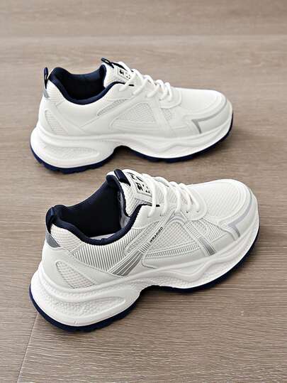 Women's Chunky Sneakers, 2025 New Arrival Fall Season Thick-Soled Casual Shoes, Comfortable & Breathable