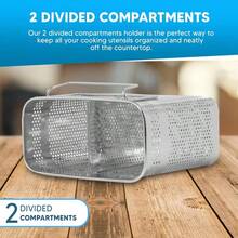 HOMEandI Silverware Drying Basket Kitchen Sink Utensil Holder Replacement Thin Dish Drying Rack Countertop Organizer Stainless Steel 304 Flatware Cutlery Caddy Hold For Dish Drainer 2 Compartments - Medium-2Compartments - View 4