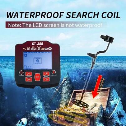 Handzame metaaldetector voor volwassenen, zeer nauwkeurige waterdichte metaaldetector, gouddetector, schatzoekapparaat, slimme metaaltype-identificatie, LED-display