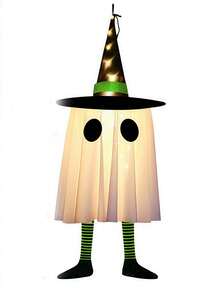 1 件万圣节发光巫师帽女巫吊灯，搞笑恐怖气氛鬼女巫装饰吊灯，电池供电，三种照明模式，适用于万圣节室内客厅和卧室装饰，鬼屋装饰，户外门廊和庭院吊灯，万圣节主题室内酒吧场景恐怖装饰，万圣节派对和节日装饰灯 - 女巫 - 查看 11