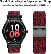 Smart Watch Strap - Red Black (Black Buckle) - View 9