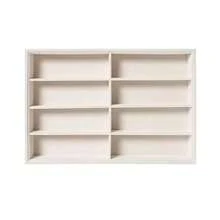 5/6/8-Fach Samtbrille und Schmuckorganizer Tablett - Stapelbares graues Ausstellungstablett, Polyesterstoff für Brillen und Accessoires