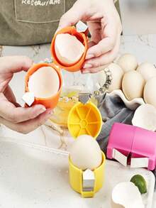 3件便携式开蛋器、迷你厨房鸡蛋剥壳器、创意胡桃夹子剥蛋器、简易手动剥蛋器、实用打蛋器、厨房小工具、便携式快速剥蛋器、手动剥蛋器、厨房小工具、其他厨房小工具（颜色和款式随机）