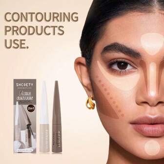 2 pièces/boîte Correcteur imperméable longue durée, facile à utiliser pour le maquillage quotidien