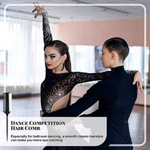 2 Pcs Black Smoothing And Sectioning Brush Set DoubleSided Comb For Edge Teasing Parting And Ballroom Dancing Hairstyling - 如圖 - 查看 5