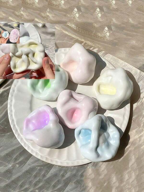 1pc Super Fun Decompression Toy, Squishy Glutinou Rice Squishy Fidget Toys, DIY Shaped Glutinou Rice Squeeze Toys For Stress Relief, Glutinou Rice Squishy, Handmade Rice Taba Squishy Toys, Cute Squishy Squeeze Toy,New Mochi Squash Squeeze Stress Relief Hand-Made Balls With Piping Bag, DIY Malleable Slow Rebound Anti-Stress Toy.