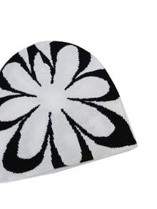 1 pieza Gorro de punto con gráfico, gorra de punto versátil y cálida, otoño/invierno