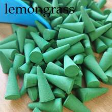 1pc 65/100/125 Pcs Lemongrass Incense Cones, Suitable For Kitchen, Living Room, Home Decor, Yoga, Office, Aromatic Fragrance