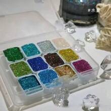 1 Set mit 12 Farben Laser-Festpigment - Magisches Goldpulver zum Malen, Kalligraphie, Aquarellmalerei, Blumen - zum Erwachsenenmalen & Kunstgebrauch, Schulmaterial, Schulanfang