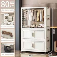 5/4/3/2/1 Layer New Wardrobe Closet Organizer For Children/Baby Clothes, Plastic Foldable Storage Cabinet For Women Storage Organizer Travel Essentials Back To School Dormitory Storage