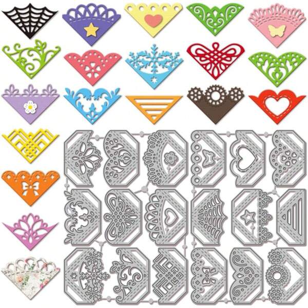 1pc Floral & Butterfly Shaped Gray Metal Cutting Die, Art Paper Carving Template For Paper Card Making, Scrapbooking DIY Card Album Craft Decor, Suitable For Halloween, Christmas Craft Templates