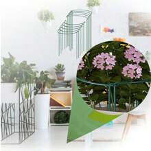 Metal Plant Support Frame, Wrought Iron Flower Stand, Suitable For Indoor And Outdoor Plants, Green Plastic Anti-Corrosion Surface, Freestanding Flower Stand, Suitable For Corners, Courtyards, Living Rooms, Multi-Layers, Green Plant Stand