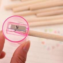 2 Sets Of 24pcs Mini Wooden Pencils With Built-In Sharpener, Random Sharpener Color, Drawing Pencil Set, School Stationery Supplies, PVC Material, No Battery Required