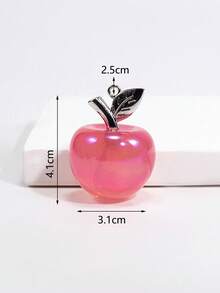 2pcs/Set Fashionable Creative Acrylic Transparent Apple Decor, Keychain Pendant For Gift, Bag Accessory, Wholesale