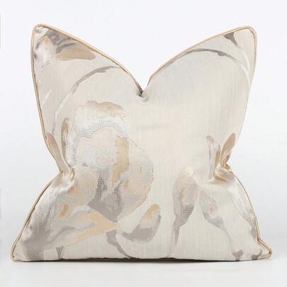 قطعة واحدة غطاء وسادة ديكورية بنمط أزهار جاكارد بسيط وعصري، مناسب للأريكة وغرفة المعيشة والنوم، بمقاس 45سم * 45سم ، 17.7 بوصة * 17.7 بوصة، ديكور منزلي، ديكور الغرفة، ديكور المكتب، ديكور غرفة المعيشة (لا يوجد وسادة داخلية)