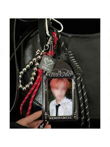 1 peça exclusiva de porta-cartões fotográficos "Bite Me", armazenamento e exibição de fotos de ídolos Kpop, estojo personalizado para cartões fotográficos, decoração de estrelas para bolsa/bolsa, adequado para fotos instantâneas de filme de 3 a 3,5 polegadas, produtos para shows de ídolos