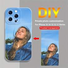 1 funda de teléfono personalizada con foto, que puede enviar diseños de pareja, mascota, paisaje / Funda de teléfono de silicona mate negra con protección de lente compatible con Apple 16 Pro Max/16 Pro/15 Pro Max/14 Pro Max/13 Pro Max, S22 Ultra/S23 Ultra/S24 Ultra, A53, A14, A15, X6, Honor X6a, Honor X7b, Honor X8b, OPPO A54, Redmi A52s, P30, P30 Pro, Honor