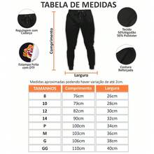 KIT 2 Calça Moletom forrada Calça joguer unissex com bolsos laterais Varias Cores Caimento Perfeito - Preto e Branco - Visão 3