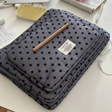 Korean Ins Lace Embroidered Polka Dot Laptop Sleeve 11/13/15 Inch, Commute Laptop Tablet Carrying Case Inner Bag For Back To School School Stuff Bag For School Work Laptop Bag For Women Mac Book Casemacbook Case College Essentials