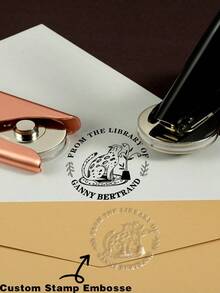 Book Embosser Personalized | Custom Stamp Embosser | Library Embosser | From The Library Of | Ex Libris | Book Lover Gift, School Supplies, Back To School - Multicolor - View 12