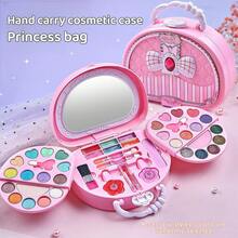 Set de cosméticos para niñas con bolsa de maquillaje realista, kit de colección de maquillaje de bolso de fiesta, conjunto de disfraz para niños, regalo de cumpleaños/festividad - forma - Ver 12
