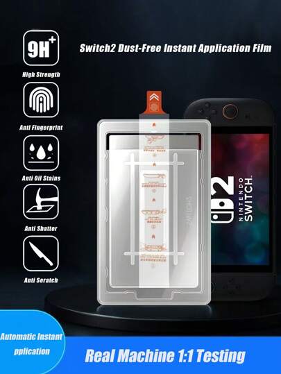 Ultra-HD Screen Protector Compatible With Nintendo Switch 2, Clear Matte Finish, Full Coverage, Easy One-Click Application, Dust-Free Applicator, Suitable For Nintendo Switch/Nintendo Switch OLED/Nintendo Switch 2