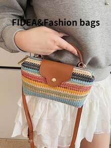 New Fashion Solid Color Minimalist PU Bucket Bag, Elegant High-End Handbag Suitable For Work, Shopping, Dating, Versatile - Multicolor - View 5