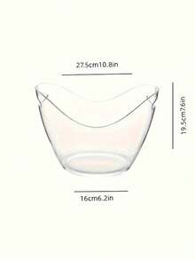 1 4L 大容量塑料冰桶，适用于冷却饮料、香槟、威士忌、水果、牛奶等。可用于节日装饰和家庭烹饪、酒吧、厨房、户外、学校、宿舍、大学必需品、国庆节、返校季节、弯头尺、冰格、冰块、桶、酒吧配件、午餐盒、冰桶、派对装饰 - 無色 - 查看 6