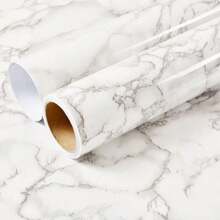 Self Adhesive Marble Patterned Wall Sticker -1-Piece Set Of High Gloss Waterproof Wallpaper, Furniture Renovation Sticker, Kitchen Bathroom Wall And Countertop Decoration