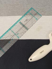 2 Pieces 20cm 30cm Steel Edge Cut-Proof Anti-Slip Acrylic Quilting Ruler Dual-Color Grid Markings Clear Rectangle Sewing Dressmaking Ruler For Precision Cutting Crafting DIY Year-Round Use
