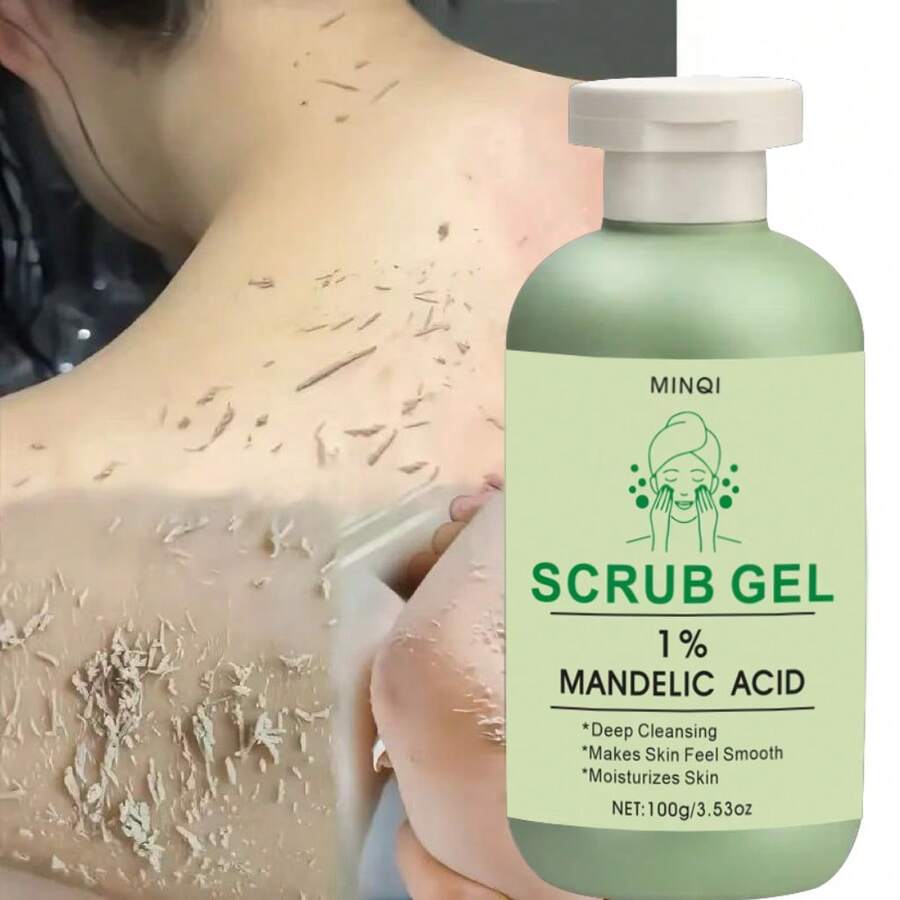 100g温和去角质凝胶，杏仁酸洁面磨砂凝胶，令肌肤清新柔滑，通过磨砂颗粒实现物理去角质，无刺激，适用于面部和身体，适合所有肤质 - 綠色100g - 查看 1