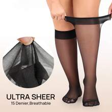 6 Pairs/Package Skin Tone And Stockings, Ultra -Thin Socks, Women's Over The Calf Socks,Comfortable And Breathable