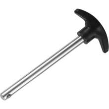 Crescent-Shaped Weight Stack Pin, Pin Tensile 3/8 Inch Diameter 4.4 Inch Locking Space Heavy-Duty Gym Pin Weight Plate Pin Home Gym Exercise Accessories, Black, Silver