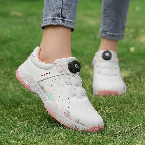 Women's Breathable Golf Shoes - Comfortable, Non-Slip And Durable, With Rotary Buckle Closure
