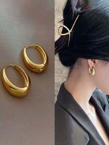 4 件套金色和银色现代时尚奢华女士耳环，适合日常佩戴、约会、派对，是节日、生日或周年纪念日送给女性的最佳礼物 - 彩色 - 查看 5