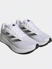 Adidas Tênis Esportivos de Malha Branca para Corrida, Cano Baixo, Respirável, Leve, Tênis Casuais para Homens - Branco - Visão 3