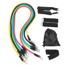 Heavy Duty 13PCS Resistance Bands Home Gym Tube Fitness Workout Rope For Yoga Pilates