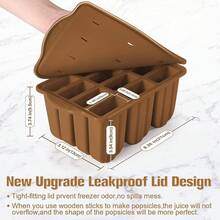 Silicone Popsicles Molds,Ice Pop Cream Mold Set Homemade Popsicle Maker  Para Paletas De Helado Kulfi , With 50 Sticks, 50 Bags,50 Wire Ties (Azure)