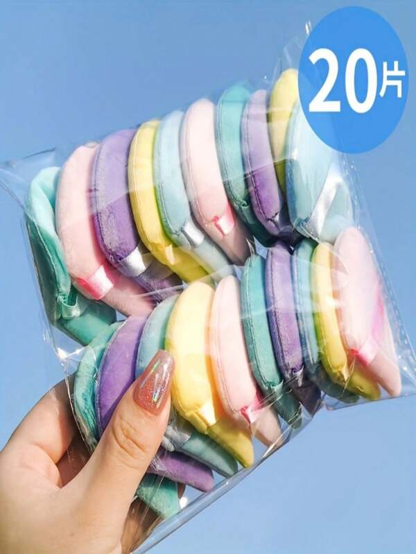 1/10/20pcs Hypoallergenic Makeup Sponges - Soft Triangle Facial & Body Blending Puff, Suitable For Foundation, Powder, Contour - Gentle Beige For Sensitive Skin, Makeup Sponge, Makeup Tool, Makeup Puff